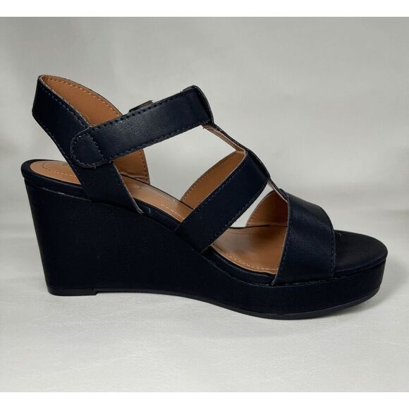 Style & Co Women's Soffiee Strappy Gladiator Wedge Sandals - Black 5M - Picture 4 of 10